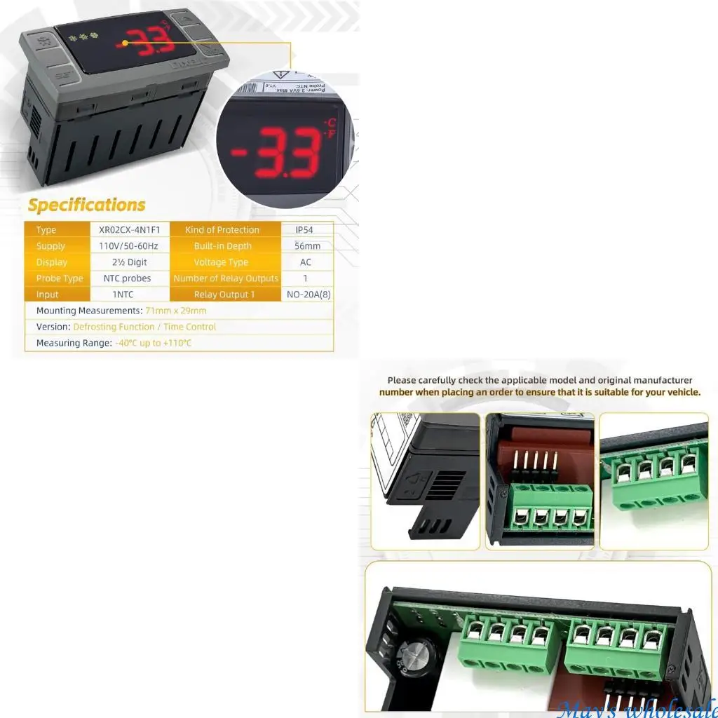Refrigerator Freezer Temperature Control XR02CX4N1F1 Includes Probe 448A