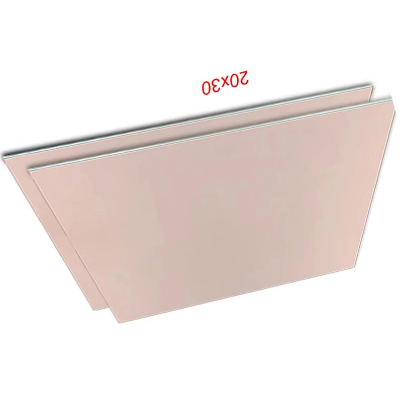 Placa recubierta de cobre de un solo lado, Kit de placa de circuito laminado, FR4, 20x30cm, 200x300x1,5mm, 1 unidad