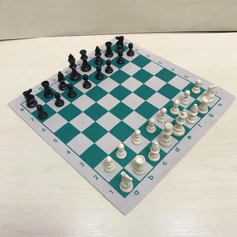 1PC 42cm/35cm Chess Board For Children's Educational Games Magnetic Board for Chess Green & White Color