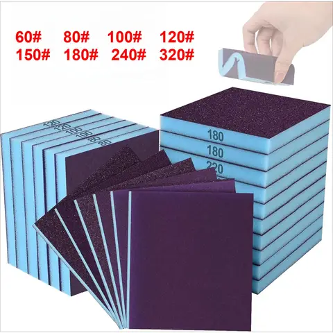Kit De 12 éponges De Ponçage MgcTolBox – Grains Mélangés 60/80/100 – Pour Polissage Et Finition