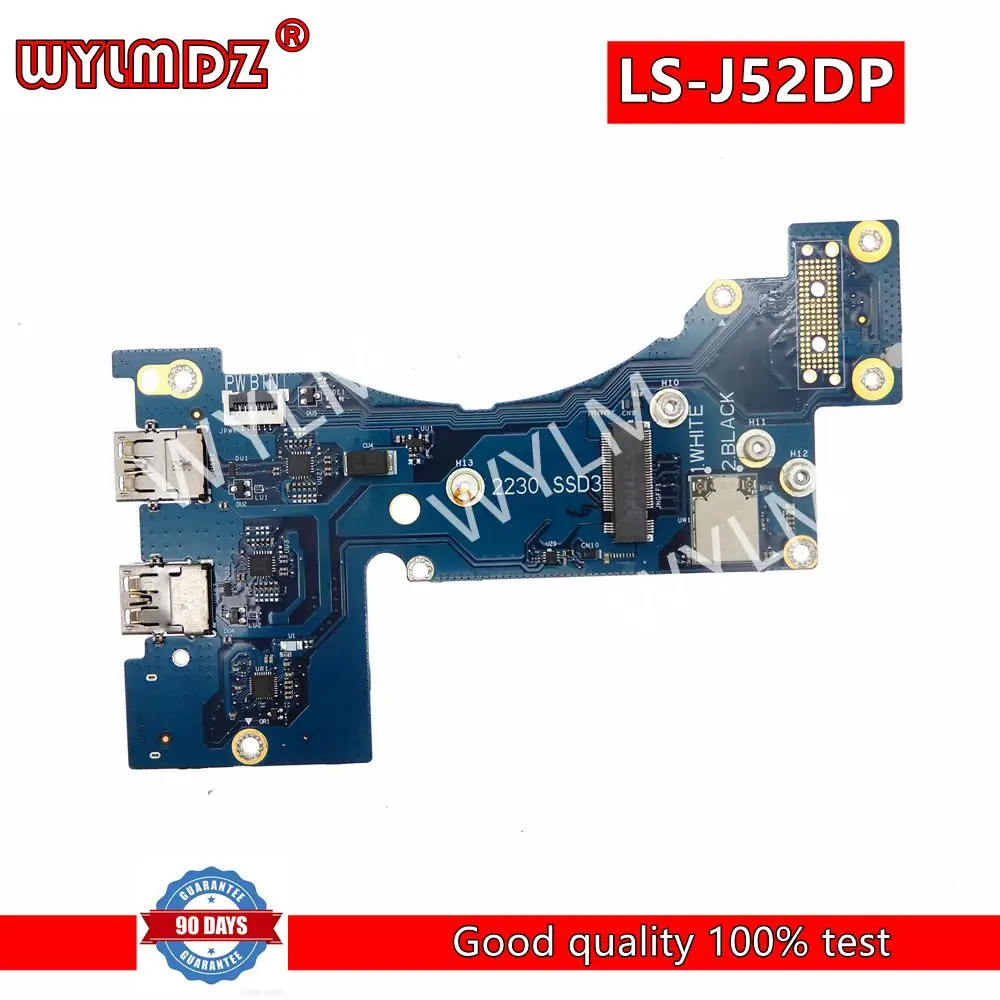 LS-J52DP For Asus  Alienware m17 R3 Left Side USB  microSD Slot IO Circuit Board  - KFNTW