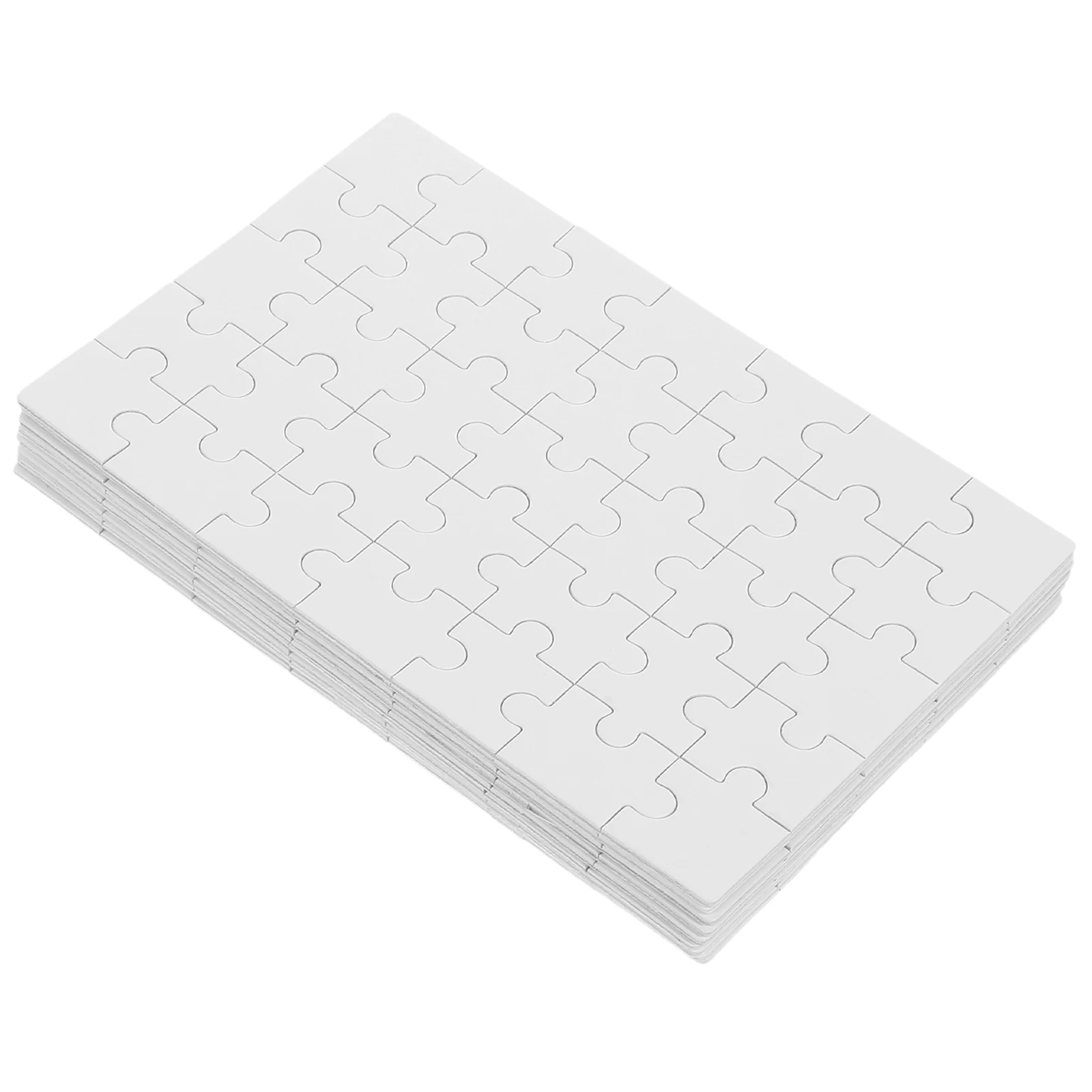 

Blank Puzzle Pieces for DIY 10 Sheets Small Jigsaw White Wood Heat Transfer Sublimation Puzzle Blanks Games Family