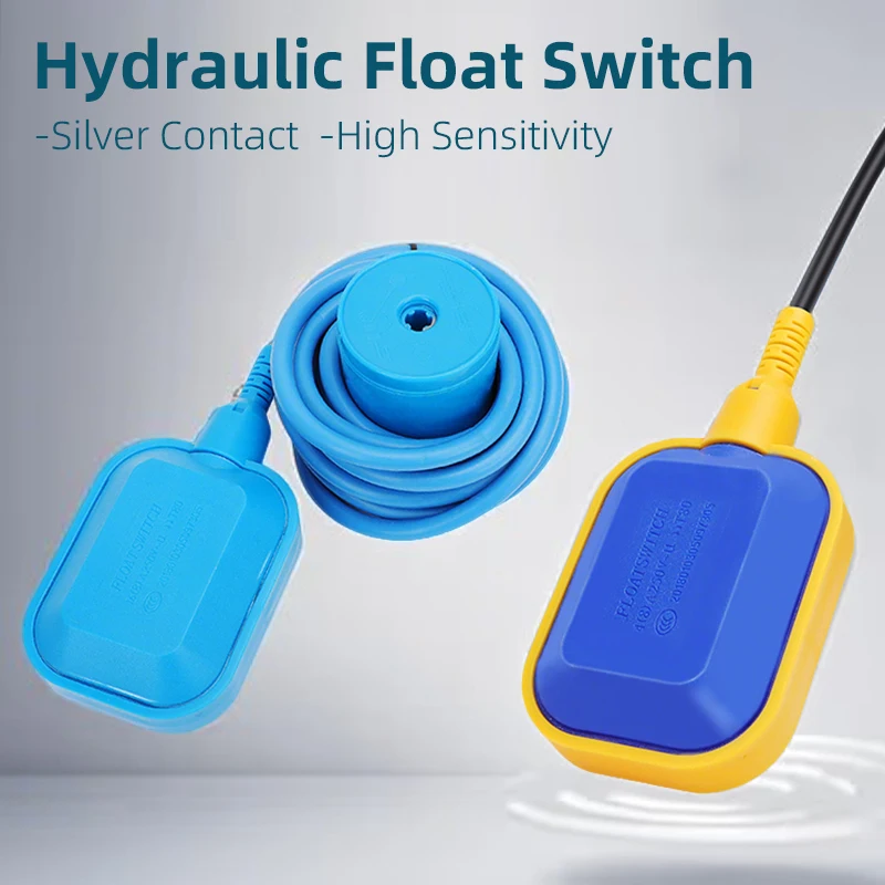 مربع/دائري تعويم التبديل السائل وحدة تحكم في المستوى المياه 2/3/5/8/10 متر متر الاستشعار لبرج المياه خزان مضخة نوع السيليكون