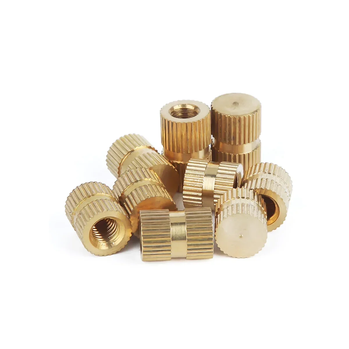 

50/100 шт. латунное глухое отверстие b-типа, гайка с накаткой, литая под давлением медь, встроенные детали M3M4M5M6M8M10