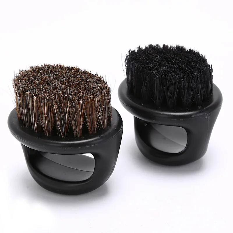 

Pig Bristle Brush Men's Shaving Brush Barber Salon Facial Beard Cleaning Shave Tool Finger Brush Beard Comb