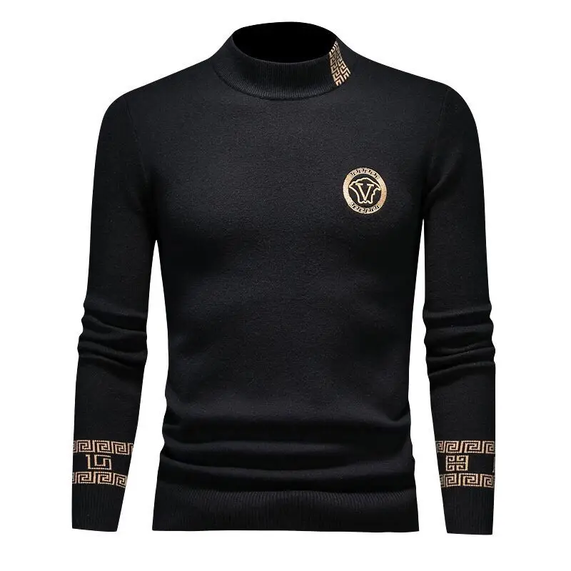 Trendiger Markenpullover für Herren, Frühling und Herbst, neue koreanische Version, schmal geschnittenes, lässiges Herren-Unterhemd für junge Männer