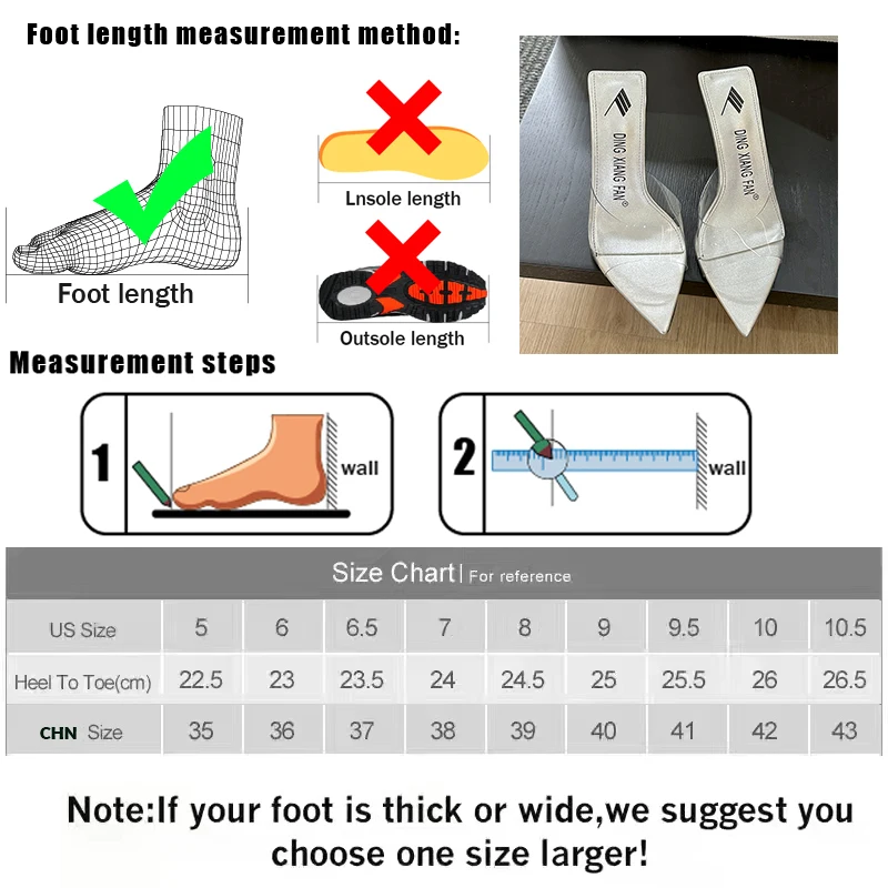 รองเท้าแตะส้นตึกสำหรับผู้หญิง, รองเท้าสตรีโปร่งใสแฟชั่น2024ส้นตึกหัวแหลม