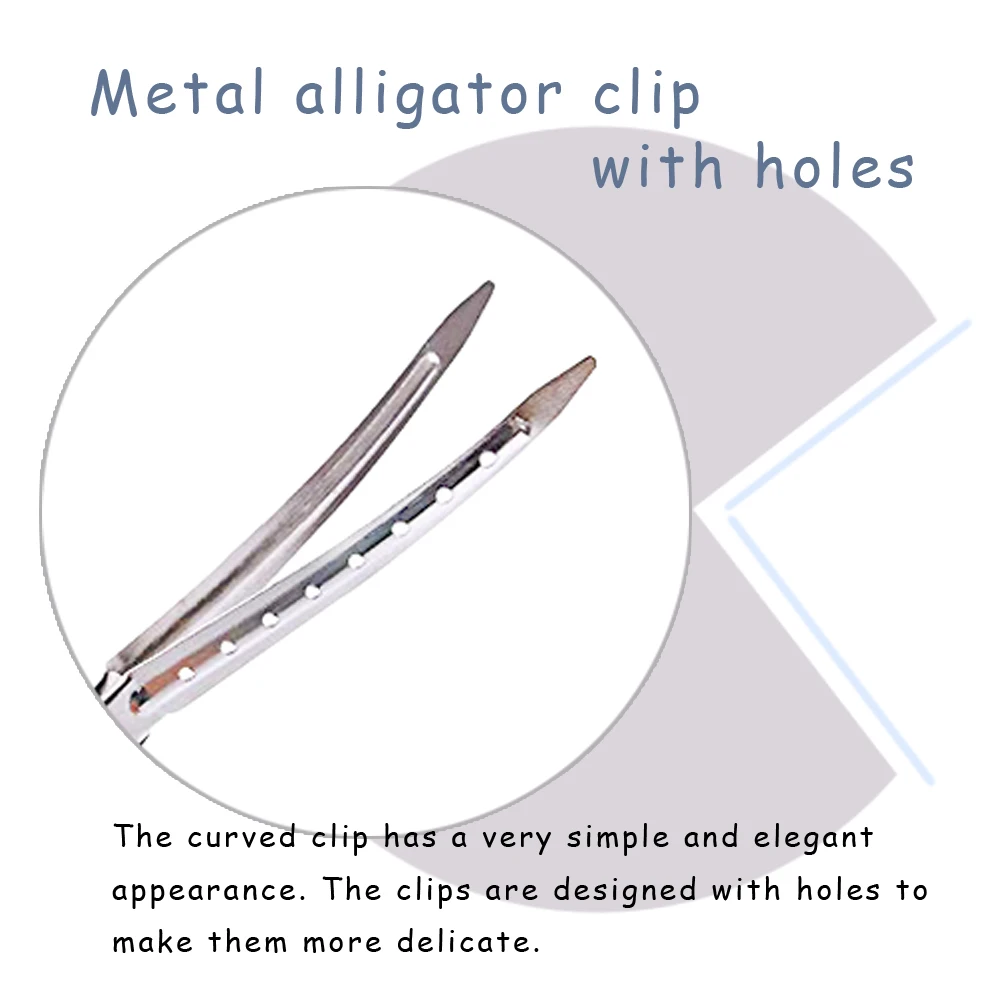 10 Stück Haarspangen, Make-up-Haarnadeln mit Löchern, Haarverlängerungsabschnitt, Schnappverschluss, Perückenklemmen, 9,0 cm