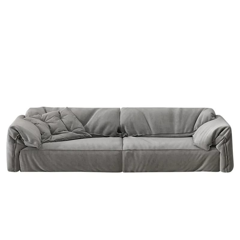 

Cream style, matte, fabric, sofa, straight row, light luxury, Italian style, minimalist