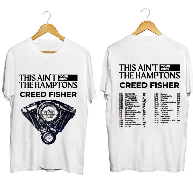

Футболка Фишера Creed Fisher Tour 2023, подарок для фаната, футболка Фишера Creed