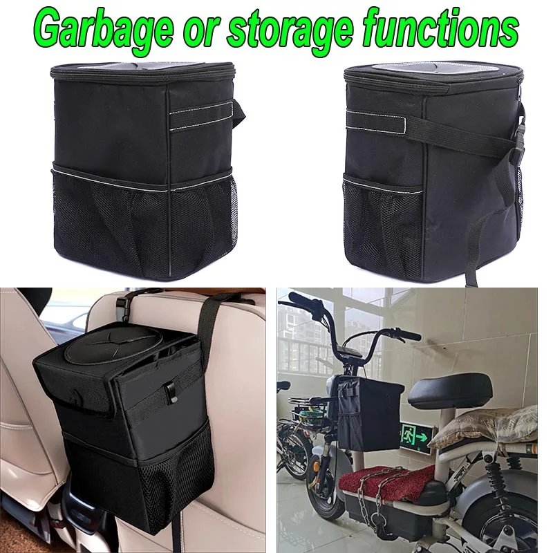 

Portable Waterproof Car Trash Can Multipurpose Trash Bin Car Storage Hanging Car Garbage Bag Vehicle Organizer Car Accessories