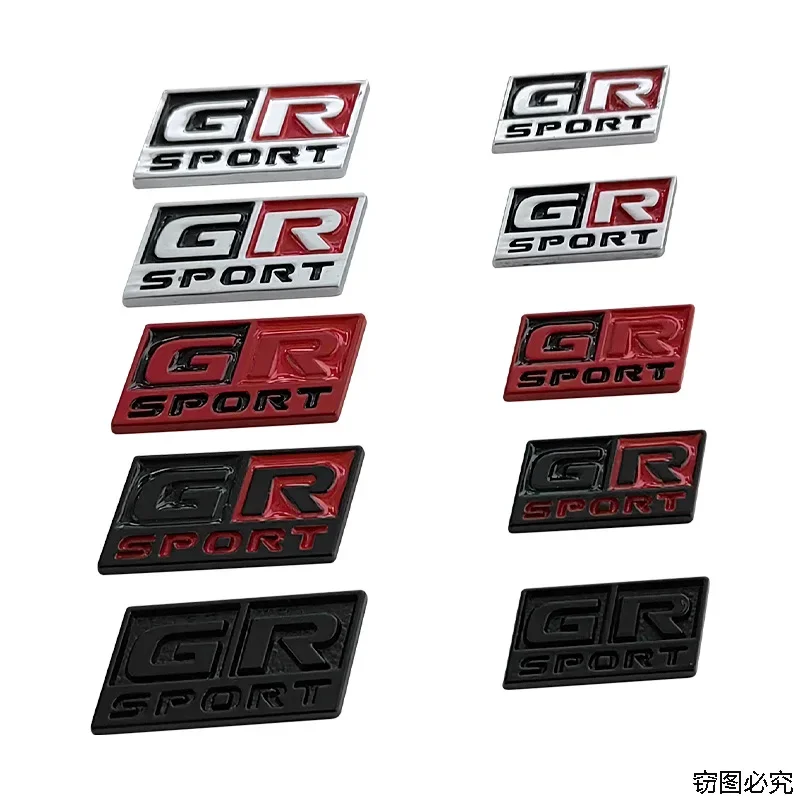 Metal Car Side Fender Emblem Badge Trunk Sticker for Toyota GR SPORT Hiace CHR Auris Rav4 Yaris Avensis Camry Harrier