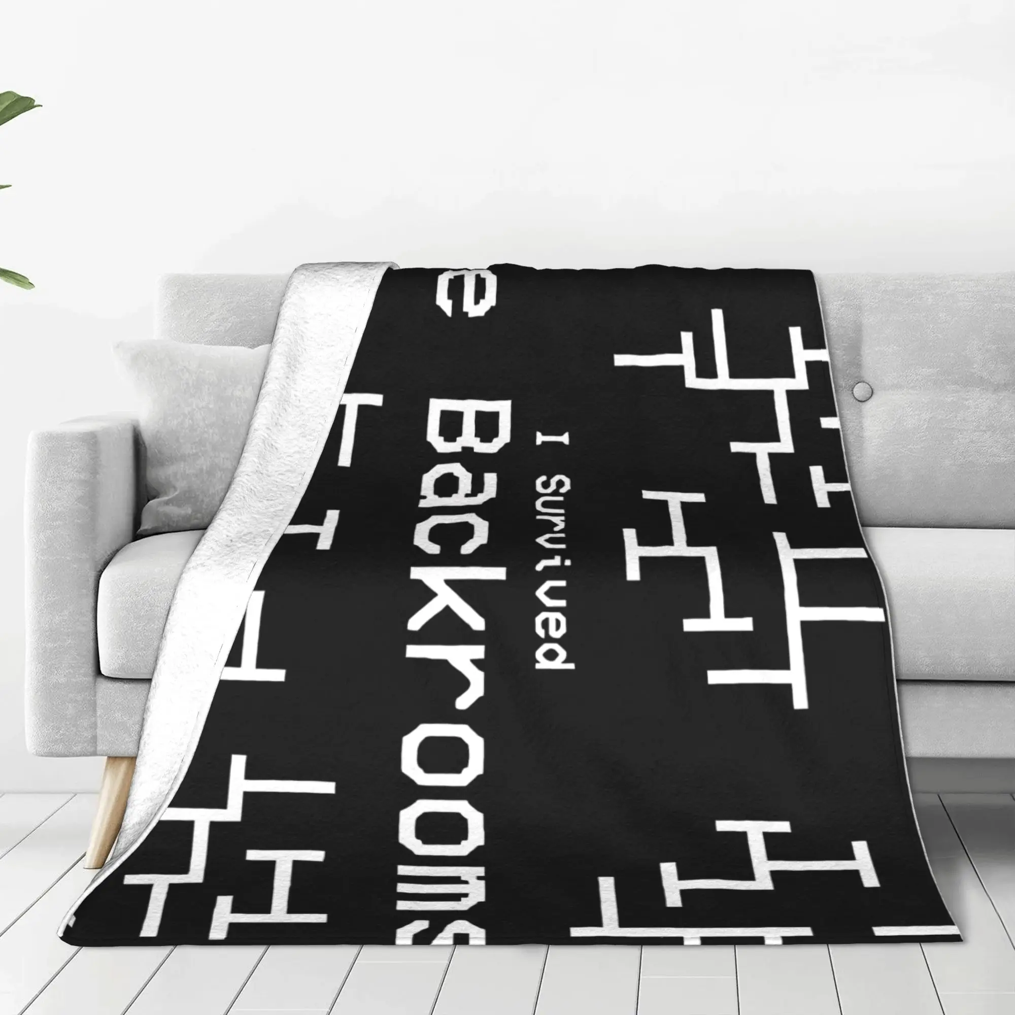 1PC I Survived Original Backrooms Home Room Decorations Winter Blankets For Adults Bedding Home Interior Sofa Knee