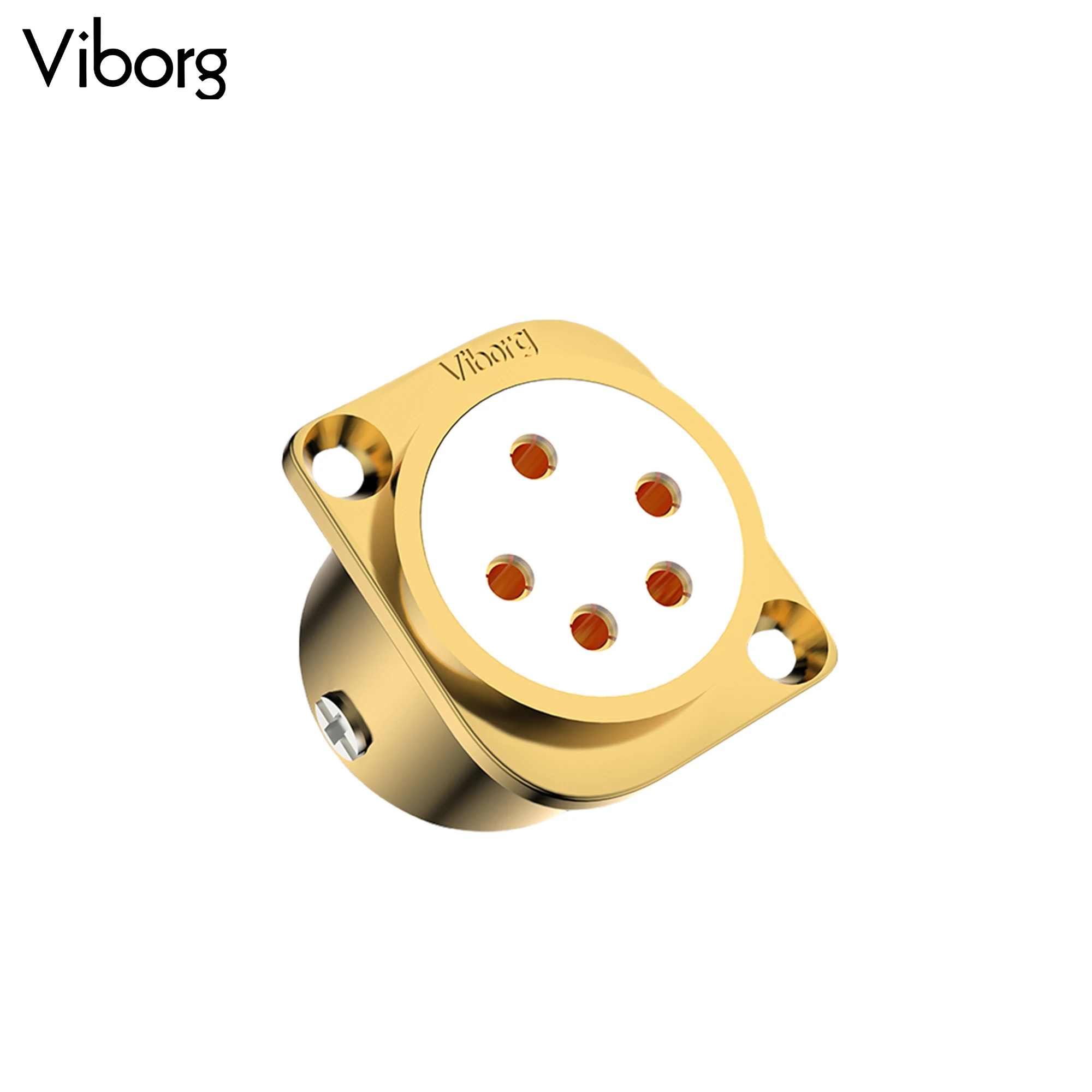 1pc Viborg CF205G Reines Kupfer 24K Gold Überzogene 5PIN XLR buchse Ausgewogene kopfhörer Stax Männlich Jack stecker Stecker HIFI DIY – Detail 4