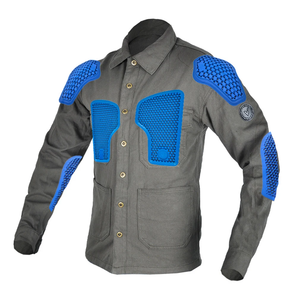 Retro Motorcycle Shirt Four Seasons Windproof Anti Fall Motorcycles Jacket Riding Protective Equip