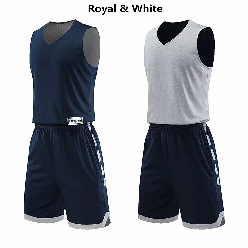 Double-sided Basketball Jerseys Suit for Men Women Quick-drying Basketball Training Uniform Sets Sleeveless Sports Clothes