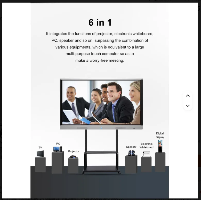 التخصيص 86 بوصة 4K 2K شاشة فائقة الدقة لوحة ذكية تعمل باللمس لوحة بيضاء تفاعلية لجهاز عرض مؤتمرات الفيديو