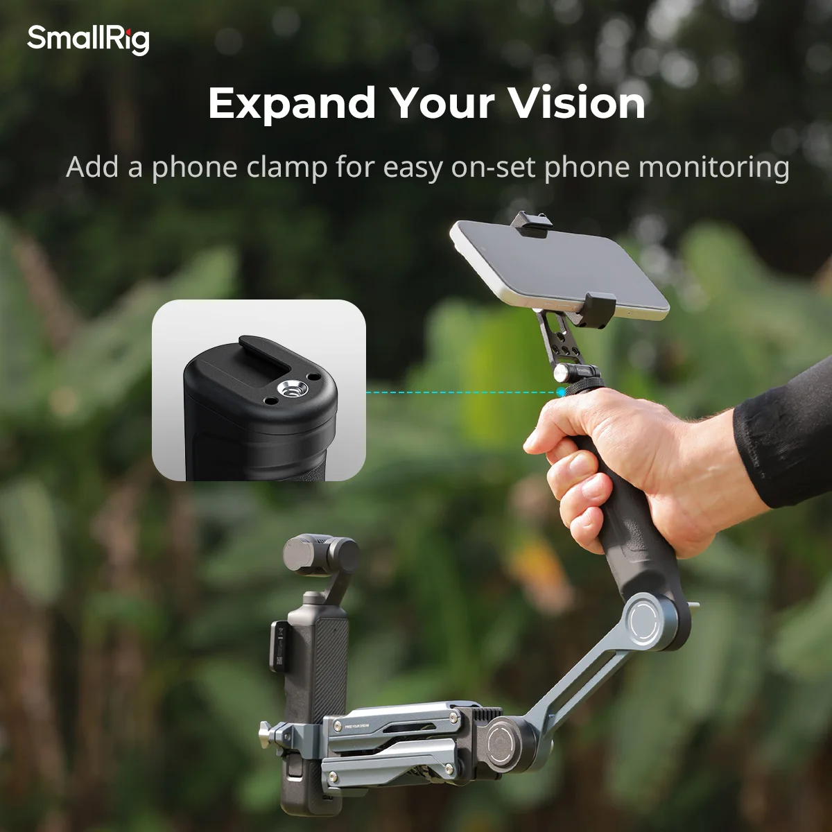 SmallRig Handgehaltener Stoßdämpfer für DJI Osmo Pocket 3/4, für GoPro HERO13, für Insta360 X5/4/3 Hydraulisches Dämpfungssystem – Detail 12