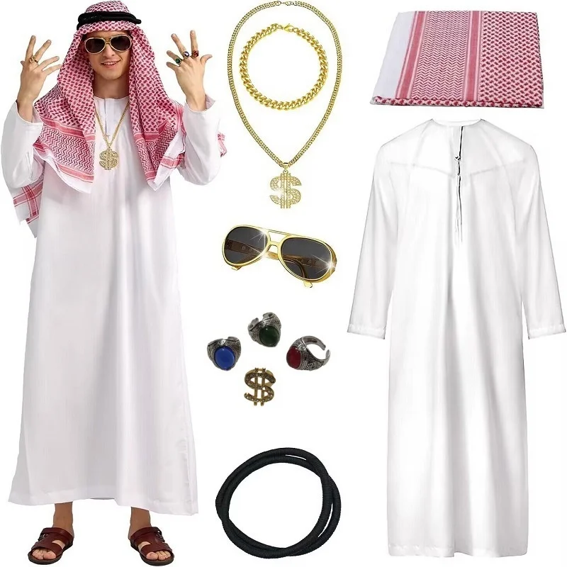 

Adult Halloween Costume Robe Men's Women's Cosplay Performance Clothes Long Gown Funny Prank Outfit Stage Ethnic Wear