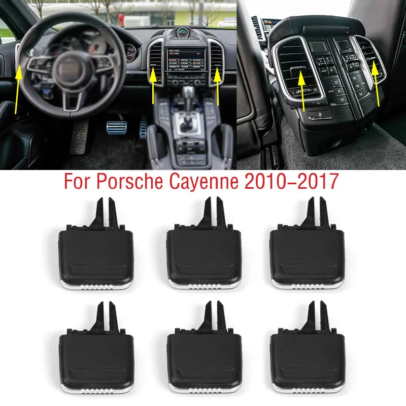 Für Porsche Cayenne 2010-2017 Auto Front Dashboard Hinten Klimaanlage Outlet A/C Klimaanlage Vents Tab Clip pick