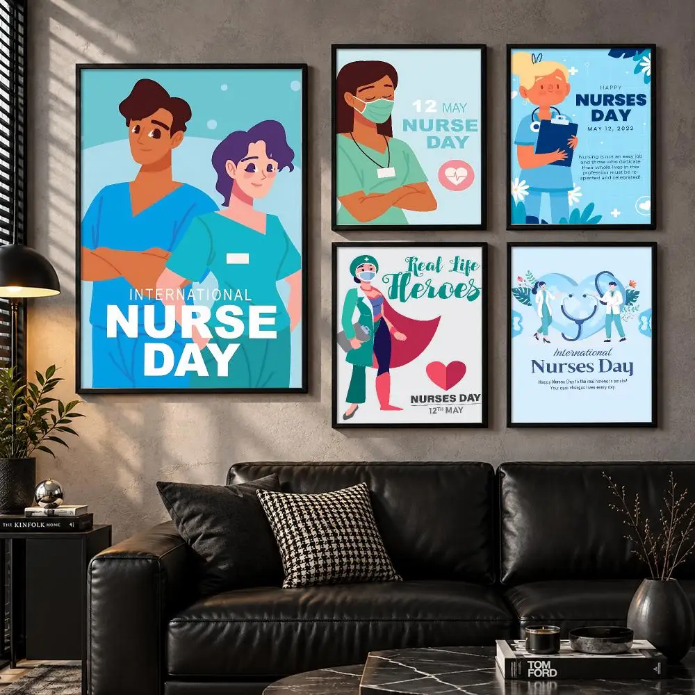 International Nurses Day Healthcare Appreciation Tribute Art Poster Aesthetic Unframed Wall Prints for Bedroom & Living Room