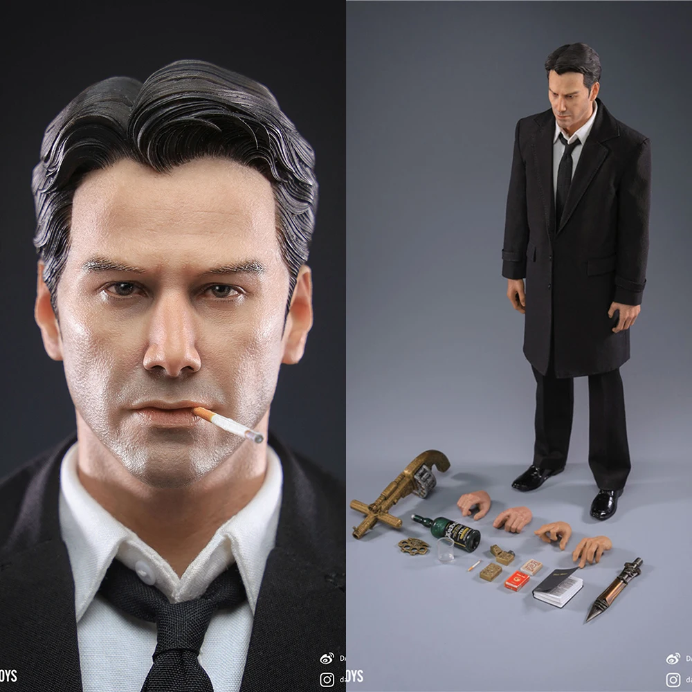 

In Stock DAFTOYS F019 1/6 Scale Collectible Hell Detective Constantine Keanu Reeves Full Set Male Solider Action Figure Model