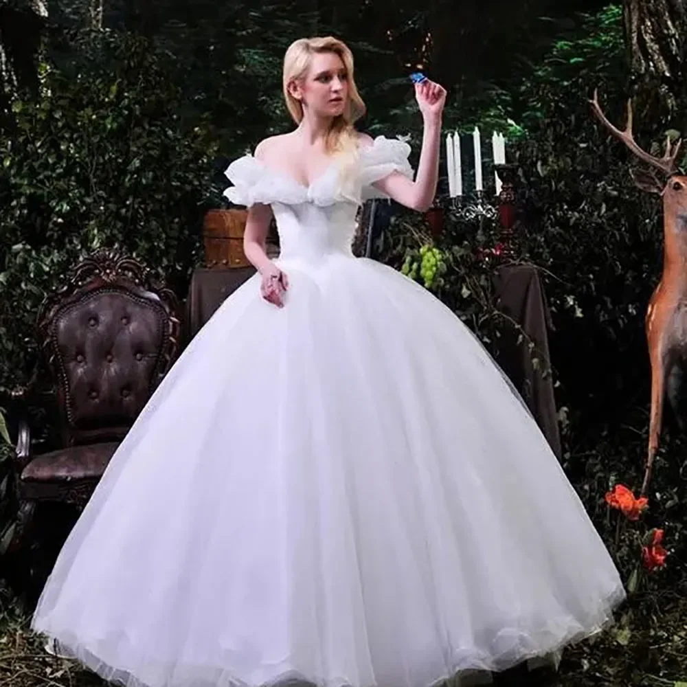 

Customized 2026 Elegant Princess Sweetheart White Wedding Dress Formal Chiffon Plus Size Backless Sleeveless Sexy Bridal Dress