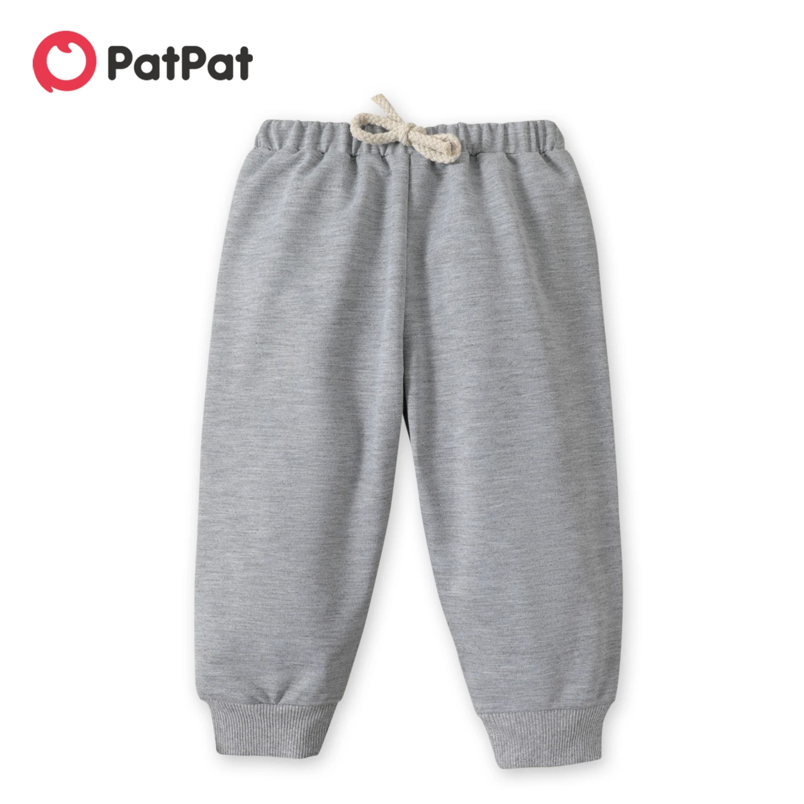 PatPat Baby Boy/Girl Solid Elasticized Waist Sweatpants Joggers Pants Soft and Comfortable Perfect for Outings and Daily Wear