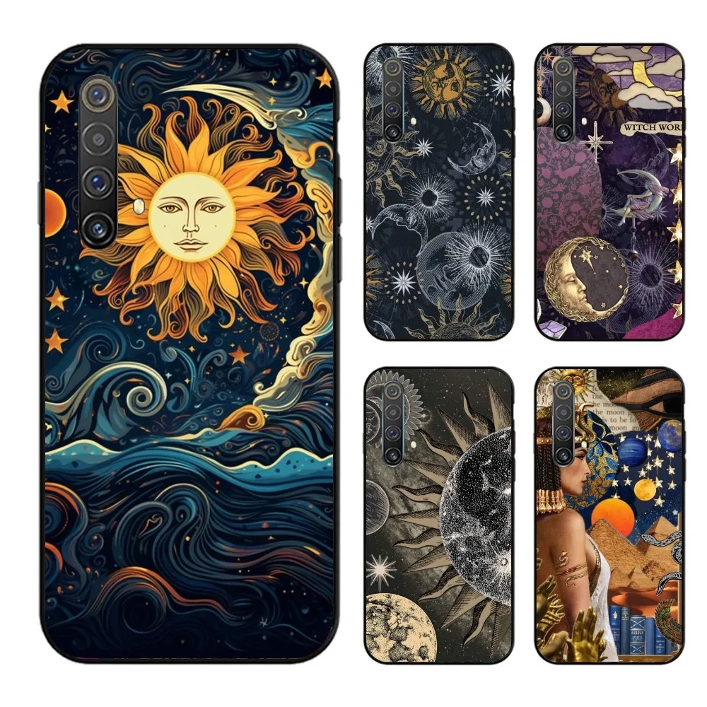 Astrology Divination Mobile Cell Phone Case for OPPO Find X5 X3 X2 A93 Reno 8 7 Pro A74 A72 A53 Black Soft Phone Cover Funda