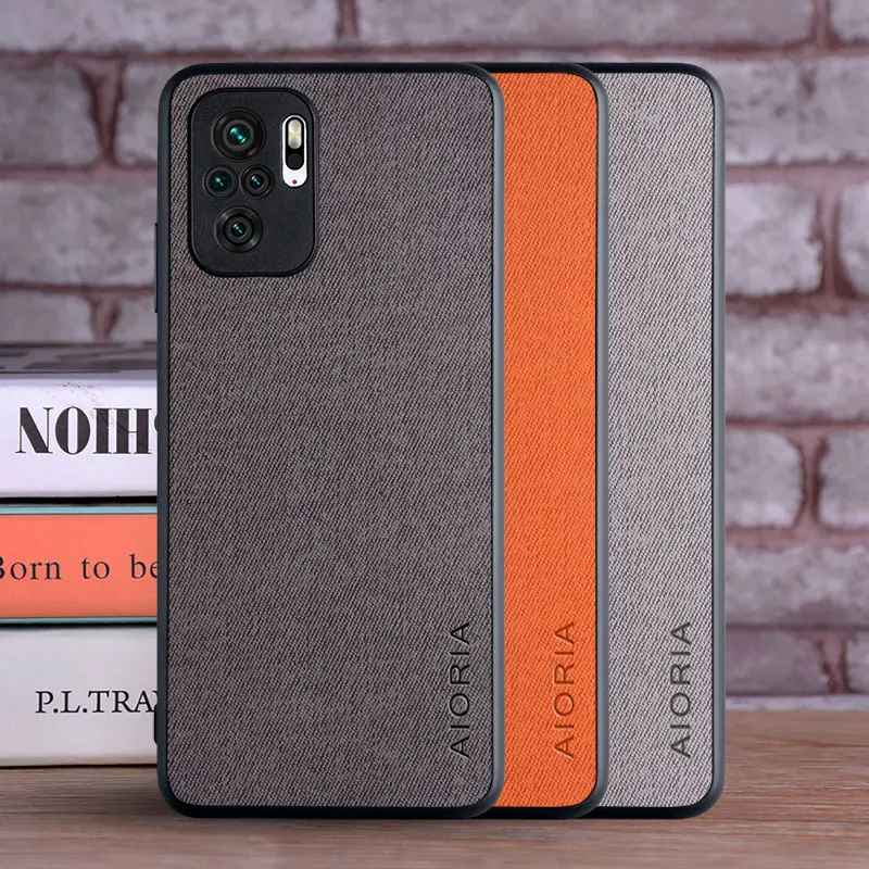 Capa para poco m5s coque luxo têxtil couro macio funda capa de telefone para xiaomi poco m5s capa