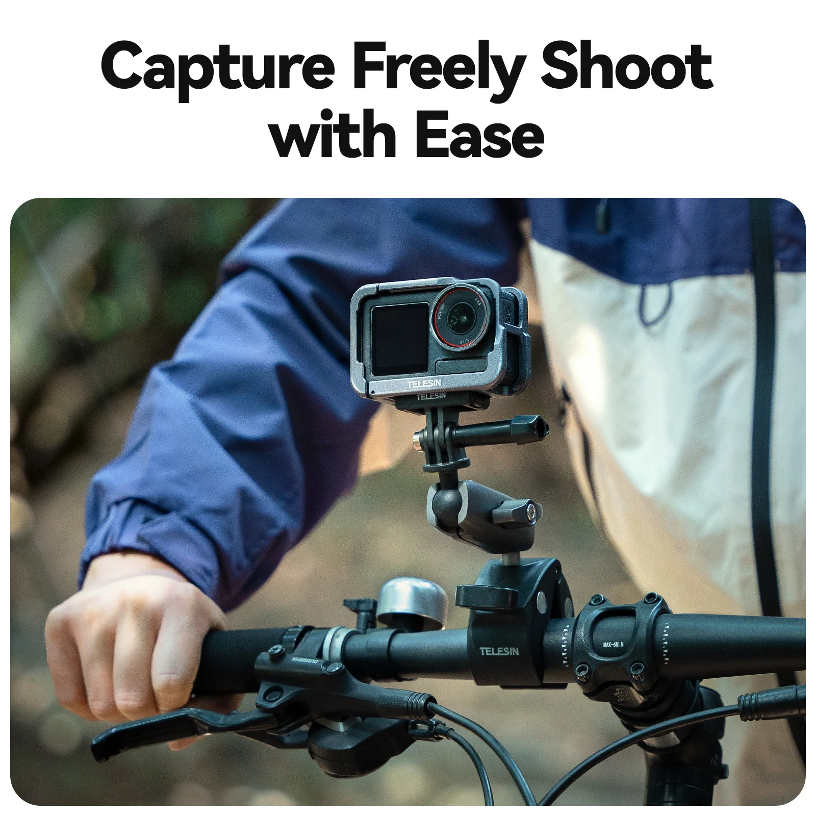 TELESIN Aluminium Alloy Frame Case For DJI OSMO Action 3 4 5 Pro Double Clod Shoe Cage Protective Shell For DJI Action 3 4 5pro