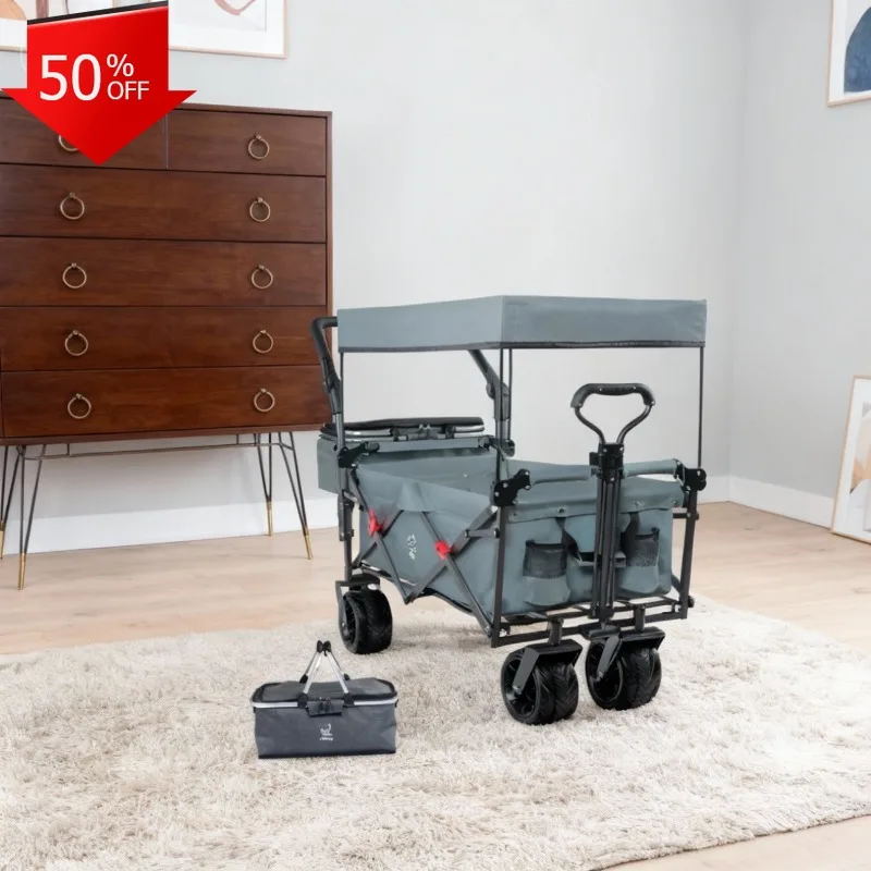 

Food Serving Cart Wagon Camping Carts Foldable Trolley Folding Electric Wheelchair Hand Car Rear Car Agricultural Wheel Barrow