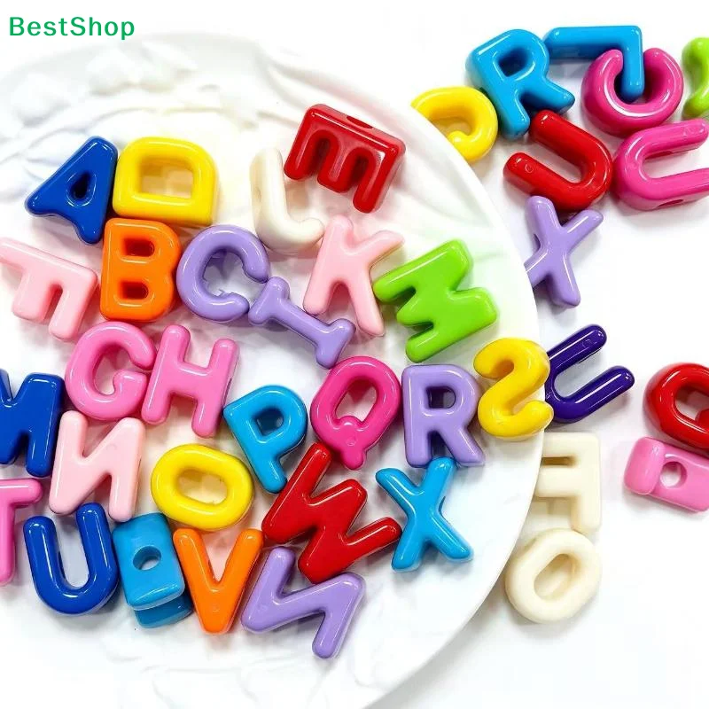 〔Y〕250 Grams 6mm Hole Letter Beads Mix A To Z For DIY Jewelry Making Kit Bracelet Key Chain And Educators To Learn Letters