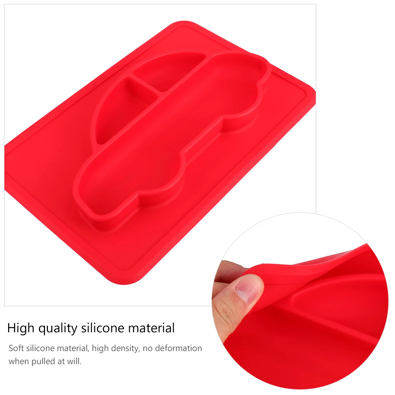 

Square Silicone Plate Infant Plates Silica Gel Toddlers Feeding Dishes