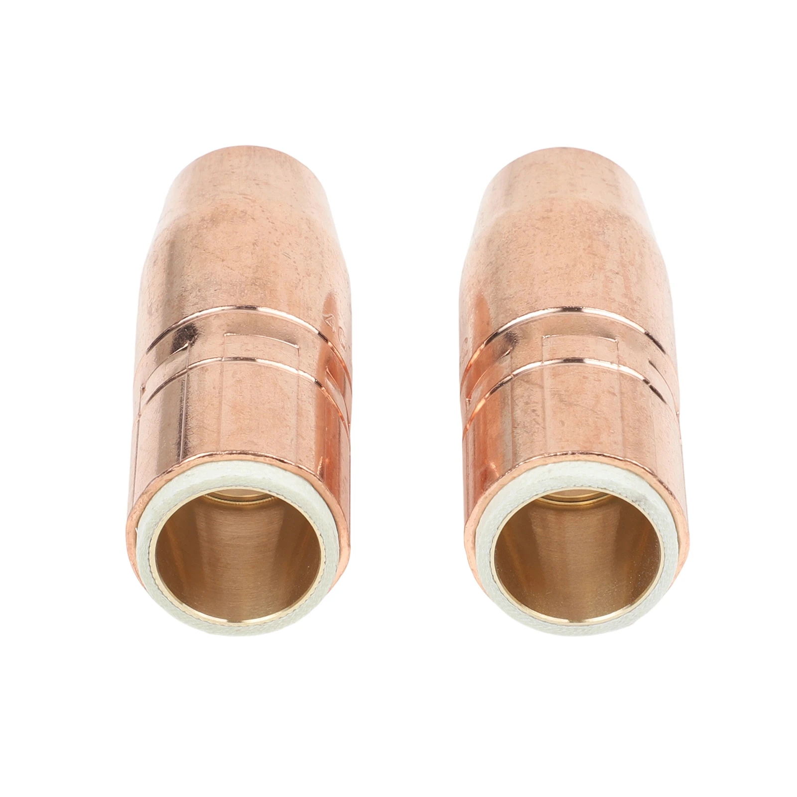 Set of 2 Welding Nozzles 401662 58 Inch Bore Copper Material Compatible with Tregaskiss TOUGH LOCK for mig Welding