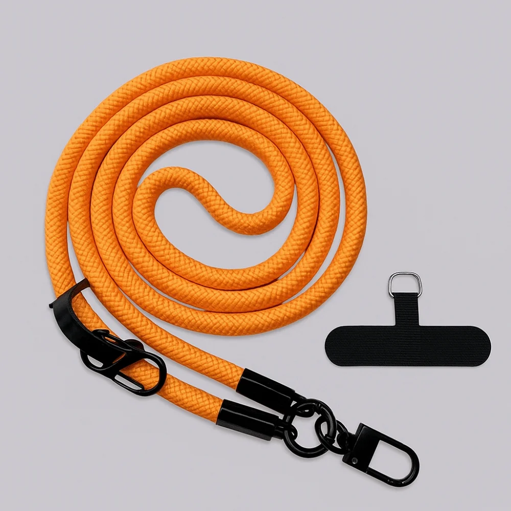 Smycz do telefonu na sznurku, zapobiegająca zgubieniu, długa smycz crossbody, uniwersalna odpinana smycz na szyję do telefonu, naszywka.