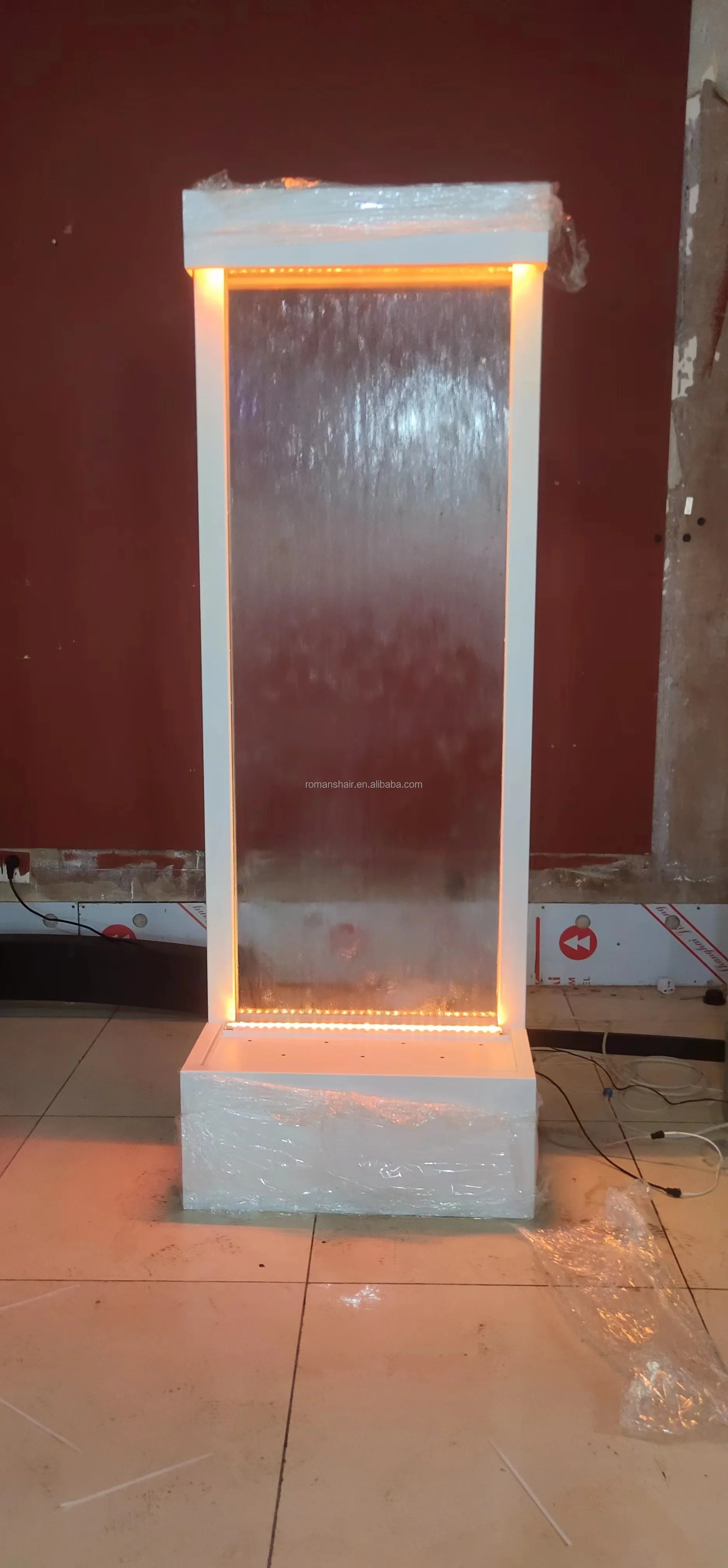 Customization.Led Light up Custom Large-scale Acrylic Water Bubble Wall Screen Acrylic Water Curtain Fountain Showcases for Part