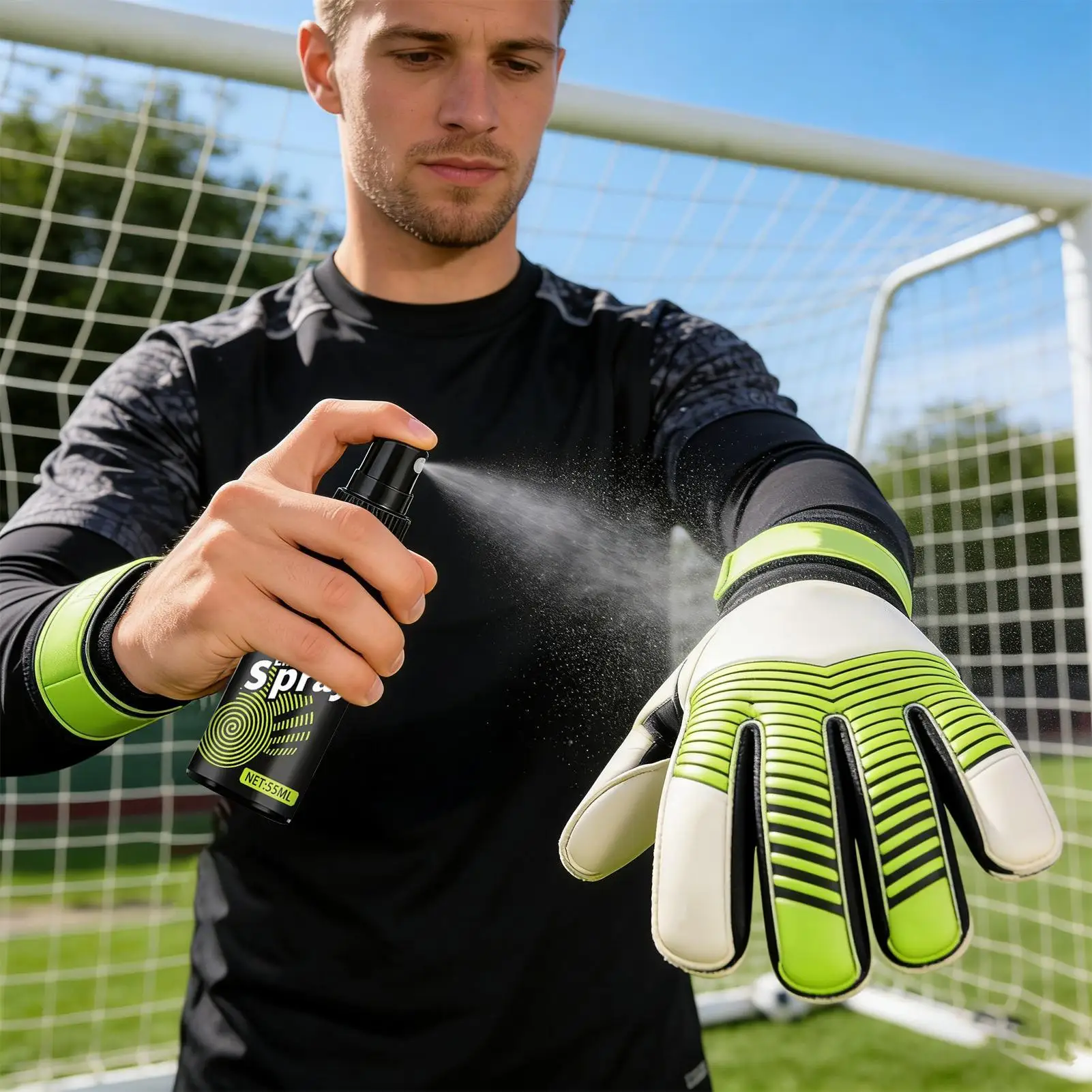 

Клей для вратарских перчаток 55 мл, спрей-усилитель сцепления против скольжения для футбольных перчаток, для футбола, волейбола, бейсбола, бокса, гольфа