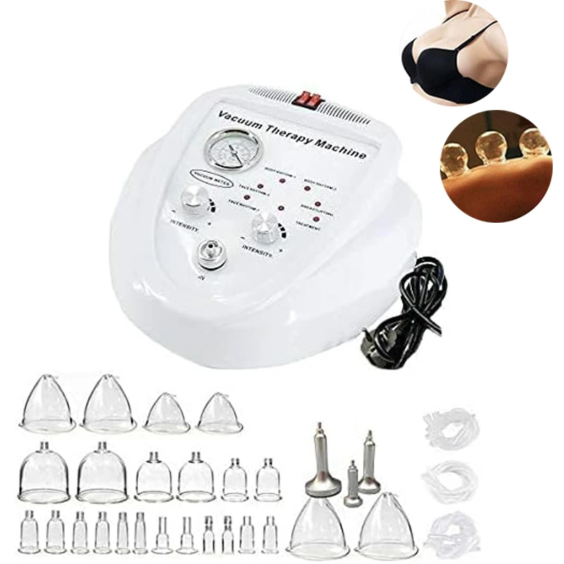 24 Suction Cup Vacuum Therapy Machine Butt Lifting Breast Improvement Instrument Pump Cup Massager Body Shaping Butt Lifting