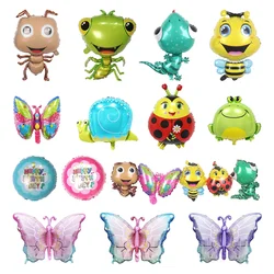 Ant Mantis Butterfly Bee Aluminium Foil Balloons Frog Ladybug Snail Ballon Baby Shower Birthday Party Insect Theme Decorations