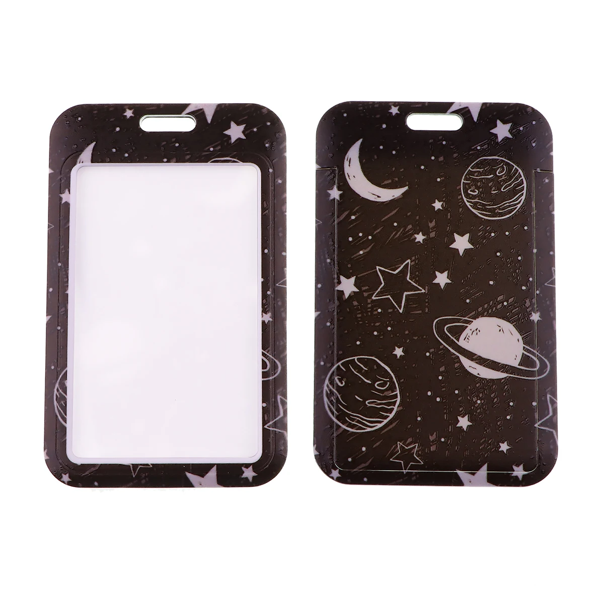 Rannackte R2912 Planet Moon Sun Stars cordino porta carte di credito porta carte di credito Badge uomo donna Travel Bank Bus porta biglietti da visita Badge