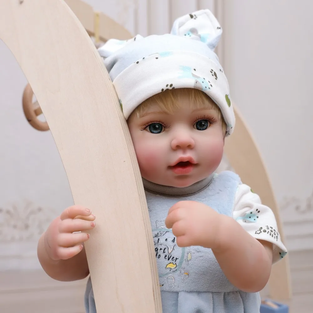 

Cloveray 20 inch Full Body Vinyl Realistic Reborn Baby Doll Super Cute Vinyl Doll Boy Girl Accompanied Handmade toy Kid Gift