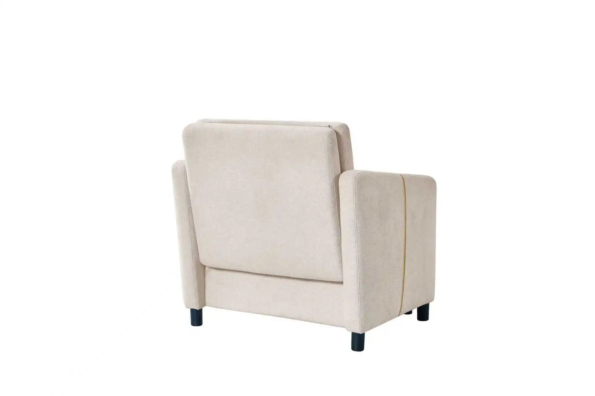 أريكة قماش بيضاء بمقعد واحد على الطراز التقليدي مع وسائد ناعمة متينة وصديقة للبيئة #6