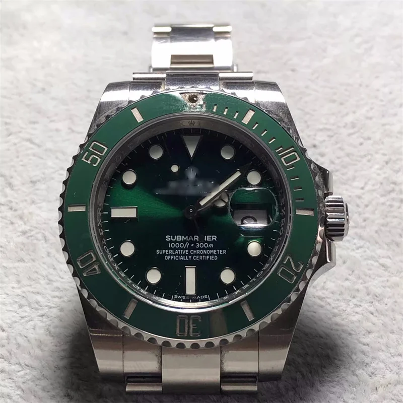 Uhren zubehör für Rolex Black Water Ghost Green Water Ghost Keramik Außenring Leucht perle