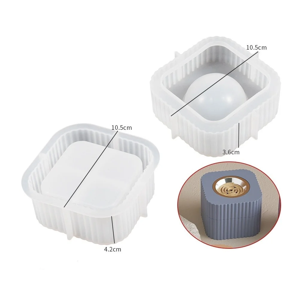 Stampi in silicone per organizer a forma di cuore rotondo quadrato in gesso fai da te