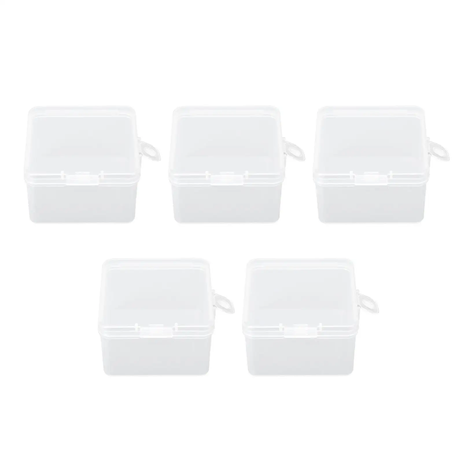 Compact Transparent Storage Box with Press-On Lid for necklaces - Small Clear Container ideal for cabinets