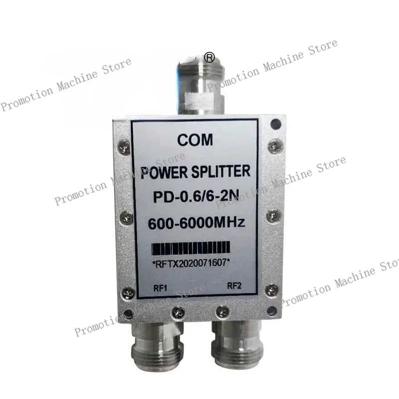 

PD-0.6/6-2N 600-6000MHz Power Splitter 2-Way Microstrip Power Divider RF Combiner with N-K Connector