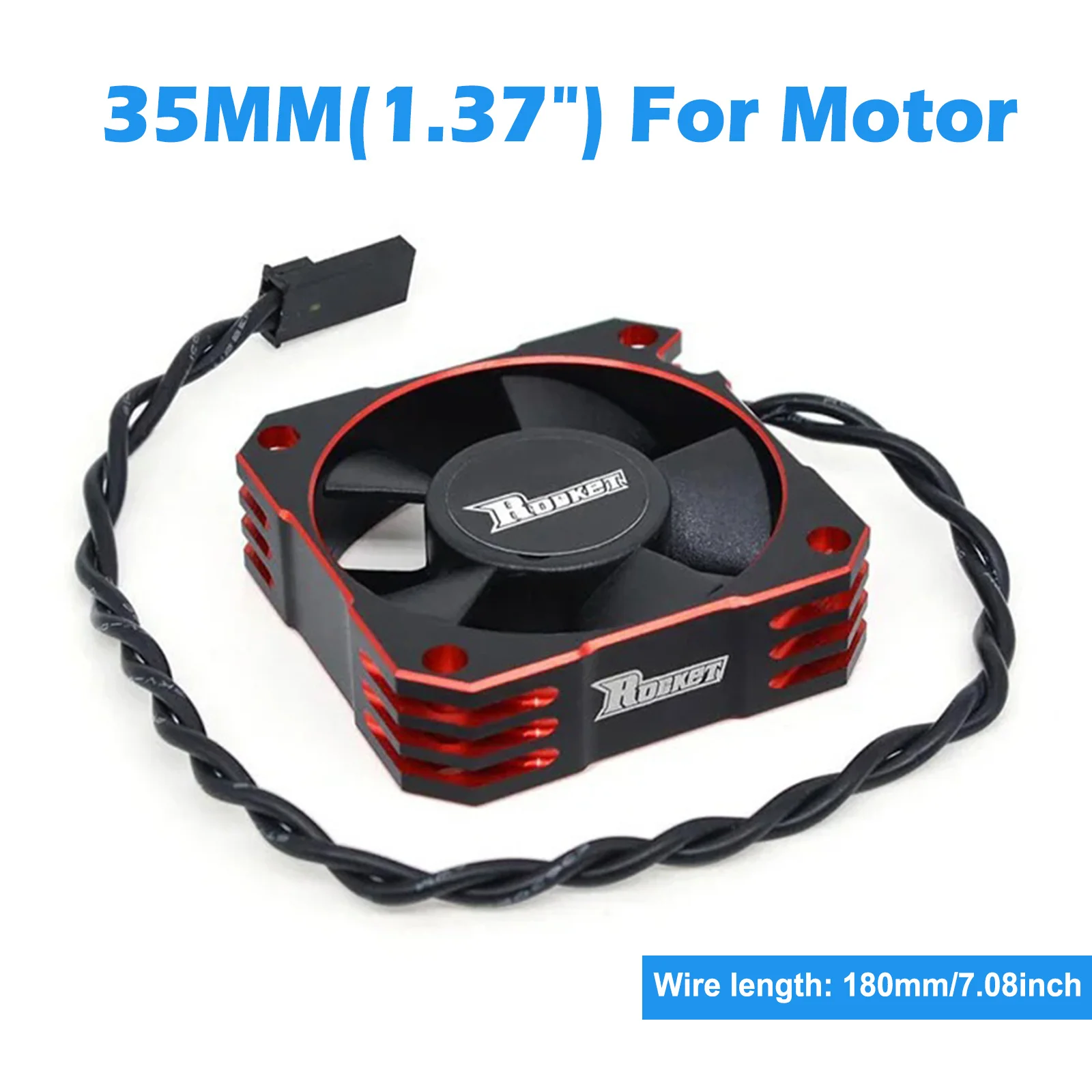 

Rocket 35mm Motor Cooling Fan 21000RPM for 1/10 1/12 1/8 RC Car Brushless Motor