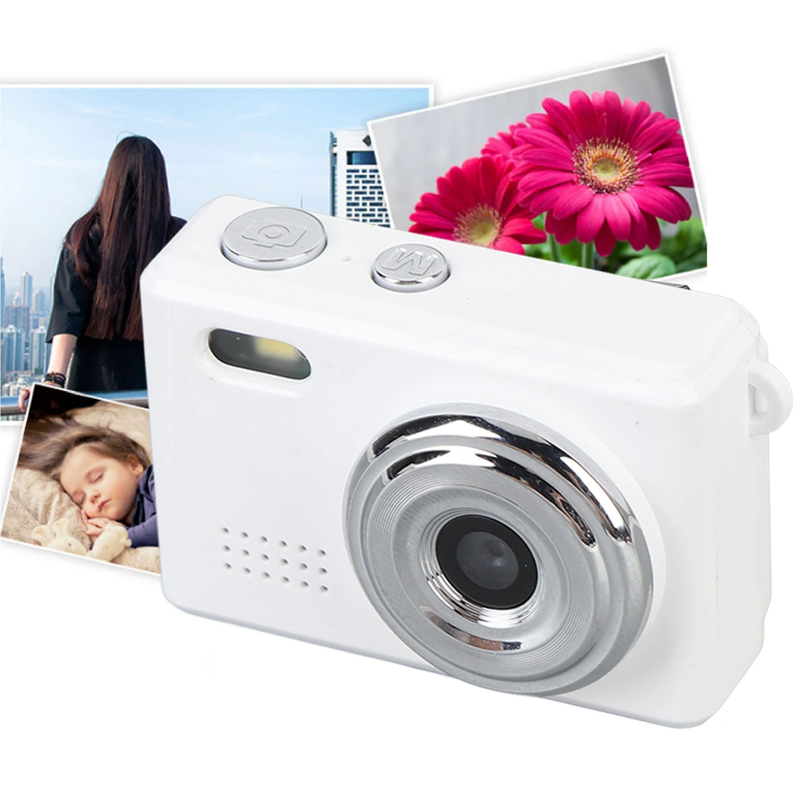 CCD Camera Retro 160 Deg Lens Portable 200mAh Battery Vivid Images Small Digital Camera for Video Recording for Photo Taking