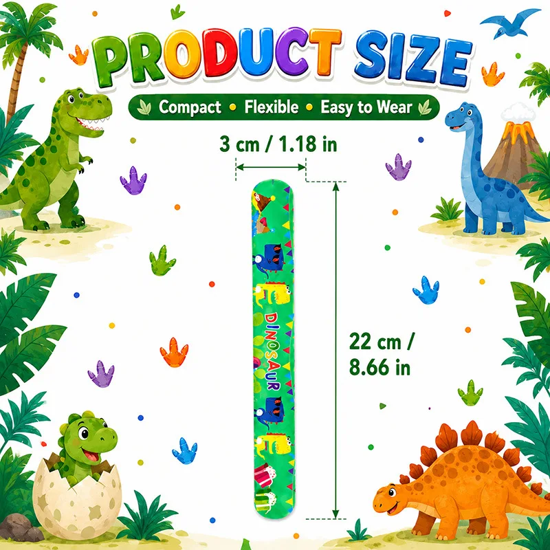 Schlagarmbänder für Kinder, Großpackung Armbänder mit Tiermotiven, Partygeschenke, Klassenzimmerpreise, Geburtstagsgeschenke, Geschenktütenfüller – Detail 9